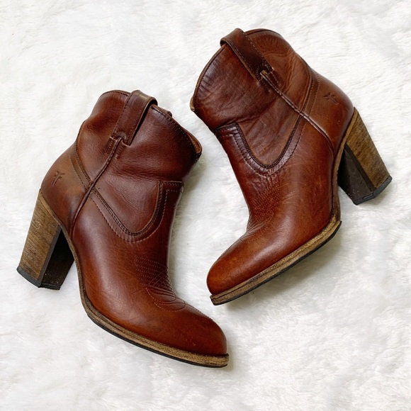 frye western ankle boots